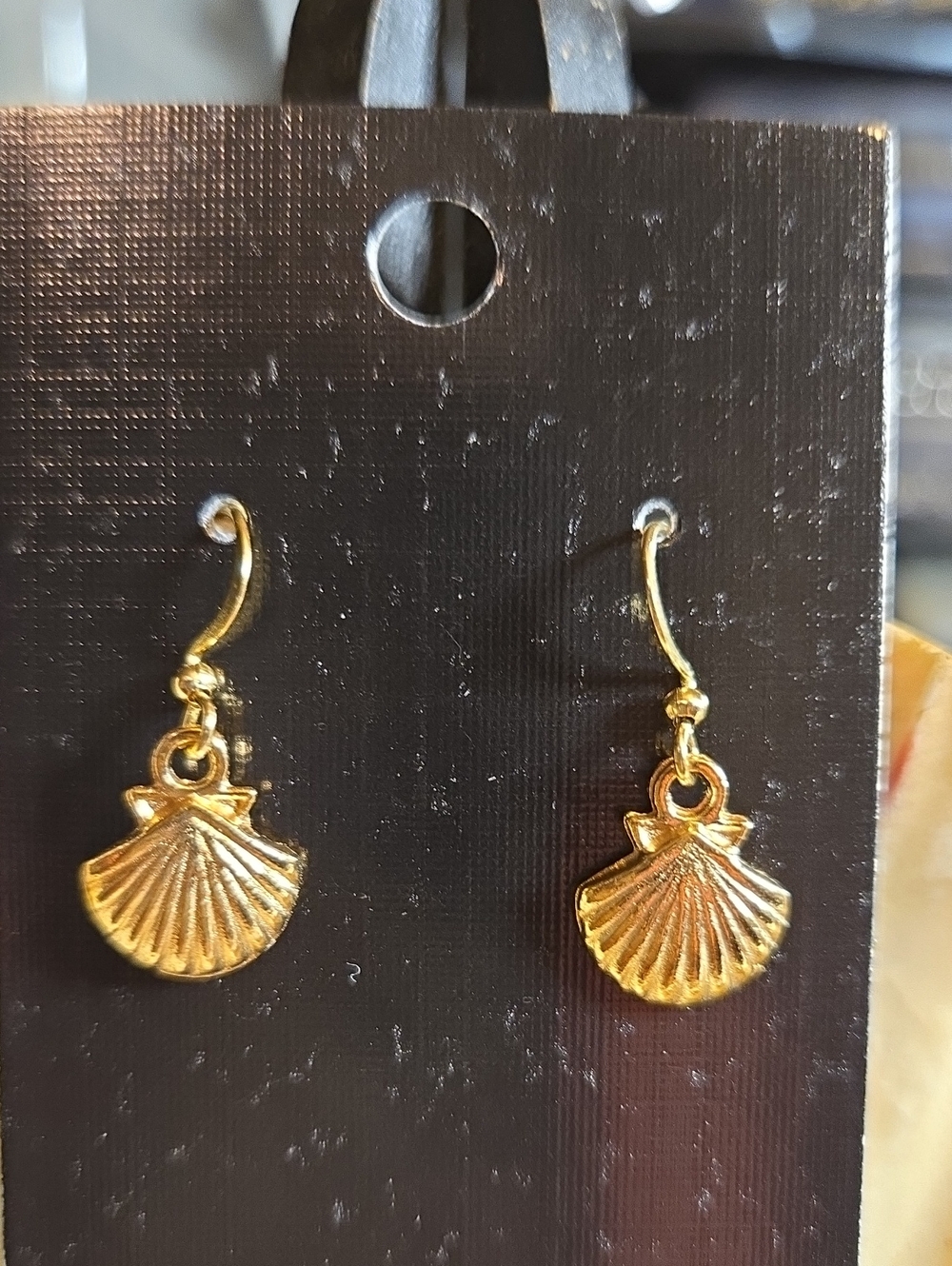 Gold Shell Dangle Earrings - Women Jewelry